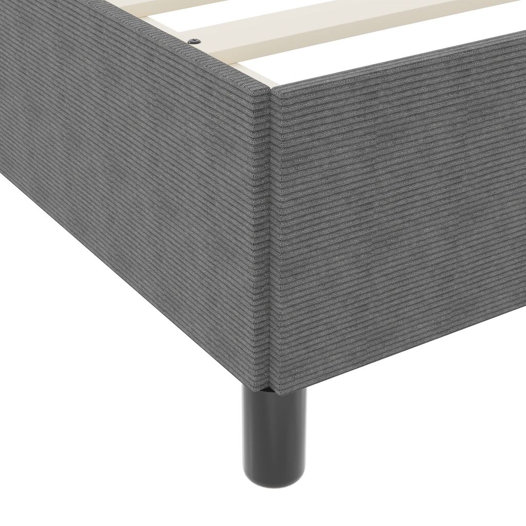 vidaXL Κρεβάτι Φωτεινό Γκρι 180x200 εκ. Από Υφασμάτινο Κονδύλι