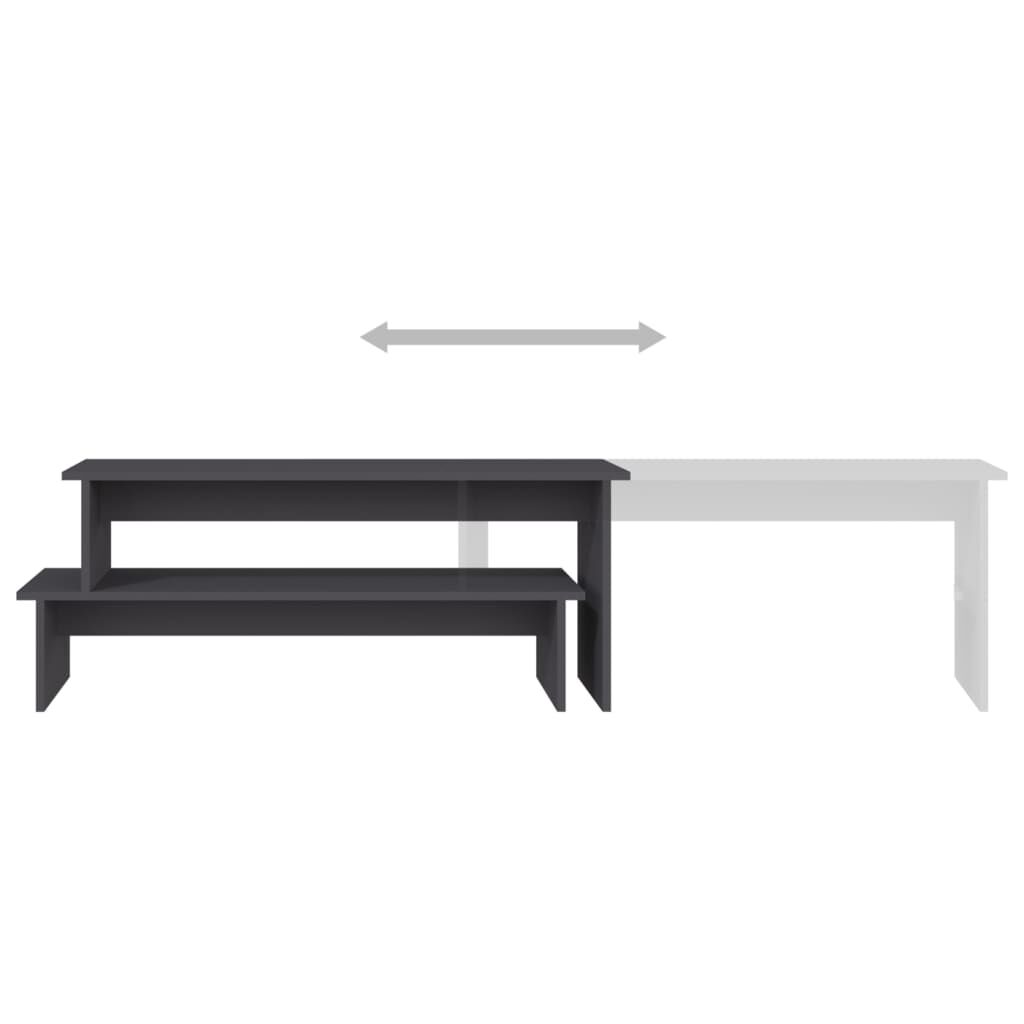 vidaXL Έπιπλο Τηλεόρασης Γκρι 180 x 30 x 43 εκ. από Επεξ. Ξύλο