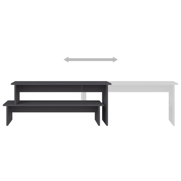 vidaXL Έπιπλο Τηλεόρασης Γκρι 180 x 30 x 43 εκ. από Επεξ. Ξύλο