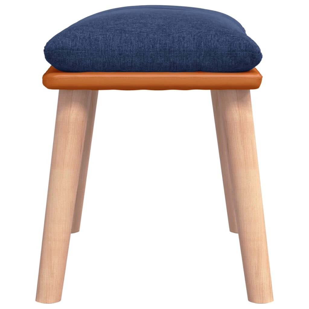 vidaXL Υποπόδιο Μπλε 45x29,5x35 εκ. Ύφασμα & Συνθετικό Δέρμα