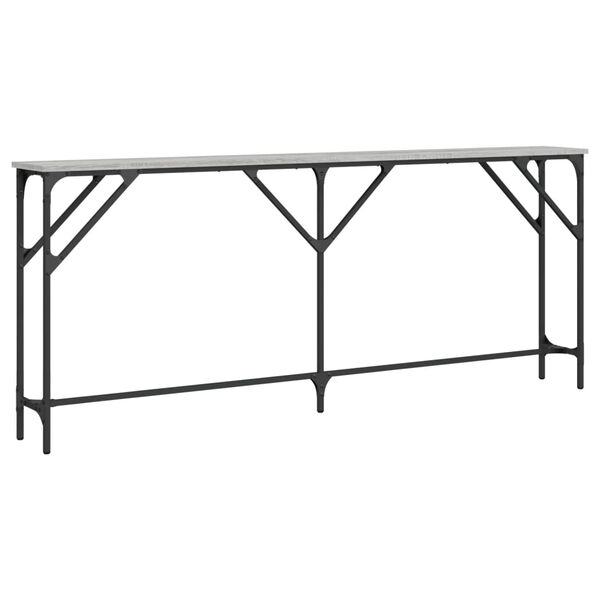 vidaXL Τραπέζι Κονσόλα Γκρι Sonoma 180x23x75 εκ. Επεξεργασμένο Ξύλο
