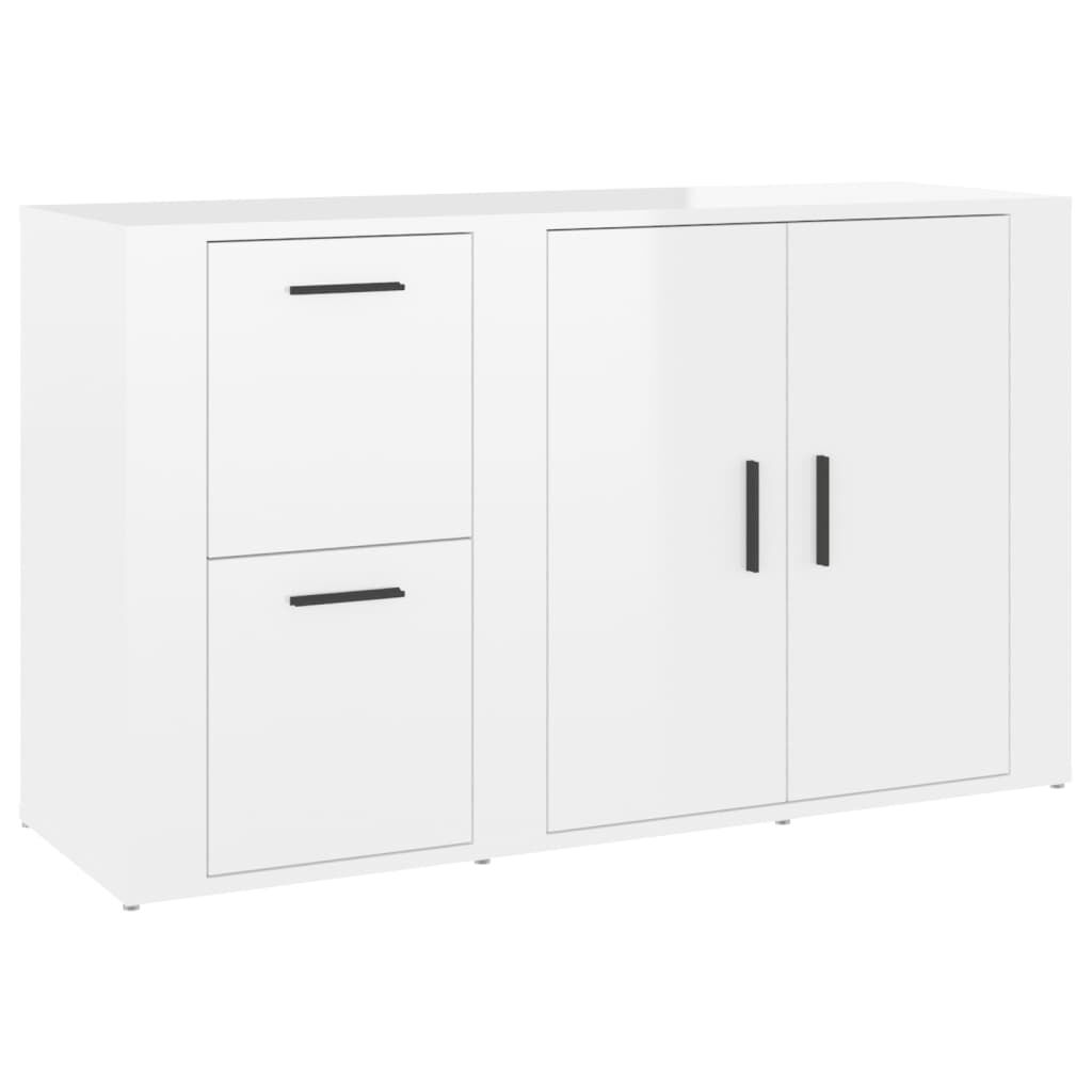 vidaXL Ντουλάπι Γυαλιστερό Λευκό 100x33x59,5 εκ. Επεξεργασμένο Ξύλο