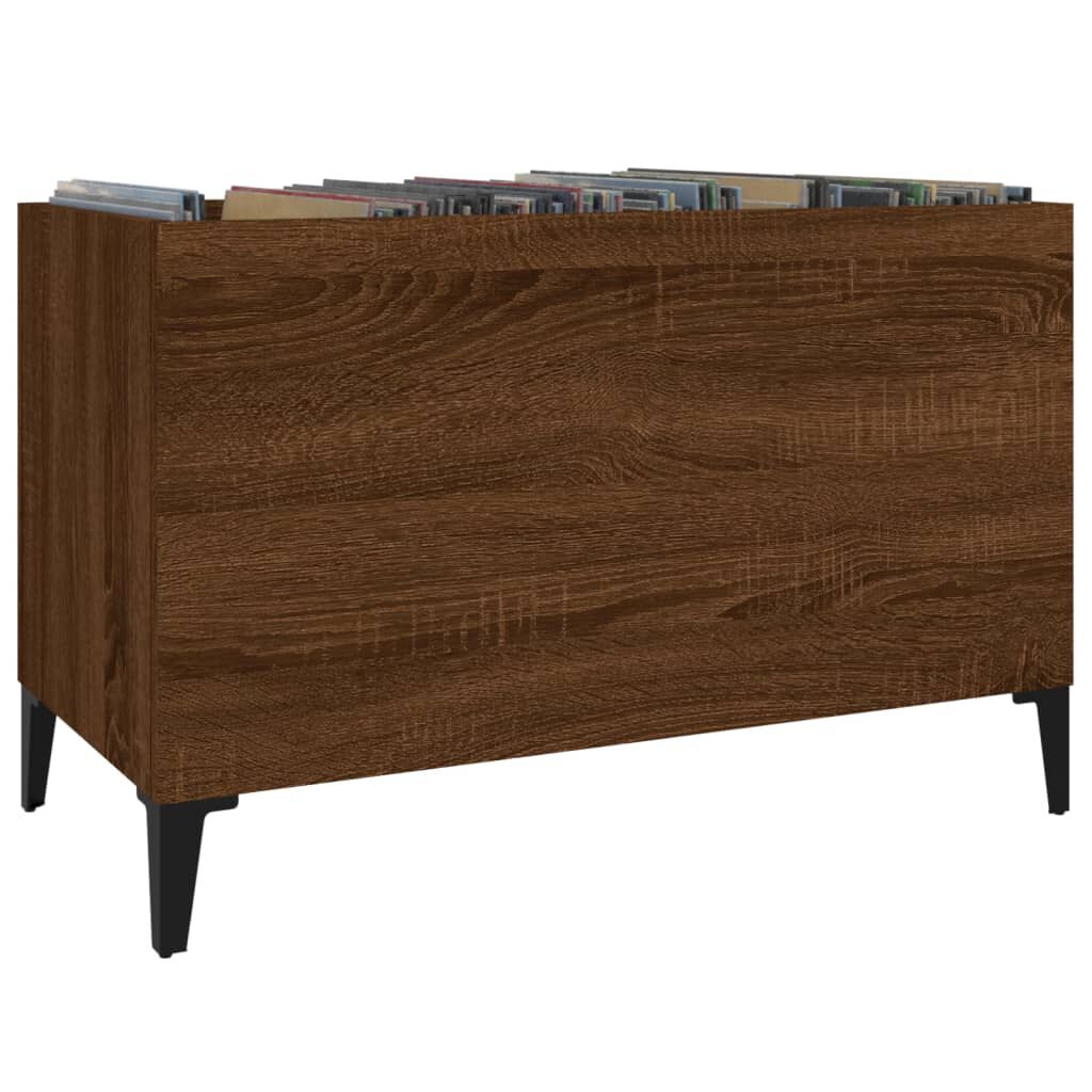 vidaXL Δισκοθήκη Καφέ Δρυς 74,5 x 38 x 48 εκ. από Επεξεργασμένο Ξύλο