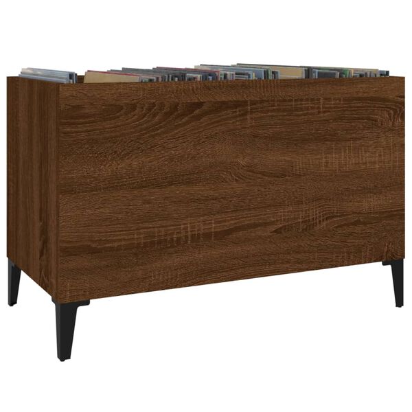 vidaXL Δισκοθήκη Καφέ Δρυς 74,5 x 38 x 48 εκ. από Επεξεργασμένο Ξύλο