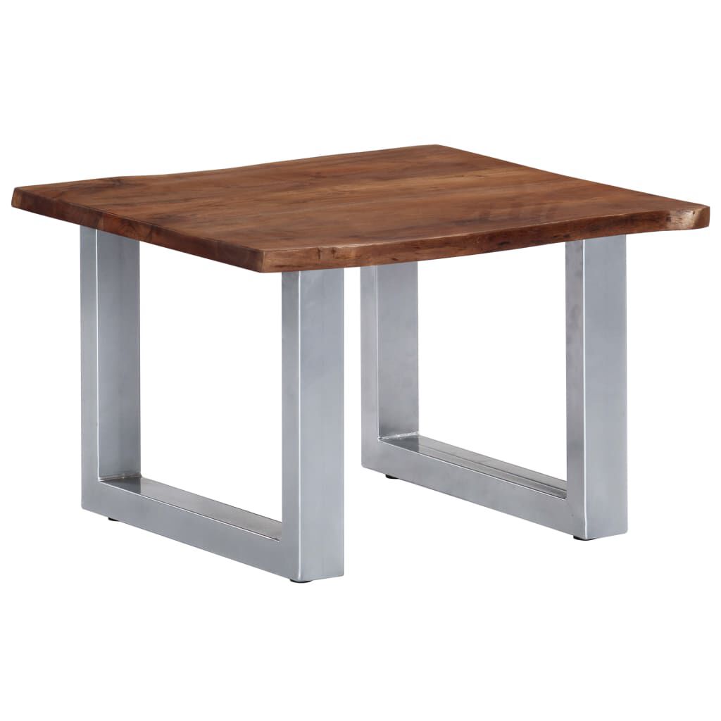 vidaXL Τραπεζάκι Σαλονιού Live Edge 60x60x40 εκ. Μασίφ Ξύλο Ακακίας