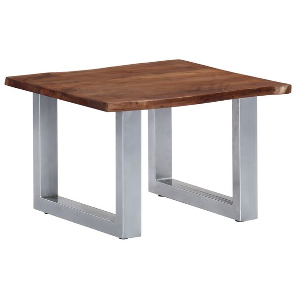 vidaXL Τραπεζάκι Σαλονιού Live Edge 60x60x40 εκ. Μασίφ Ξύλο Ακακίας