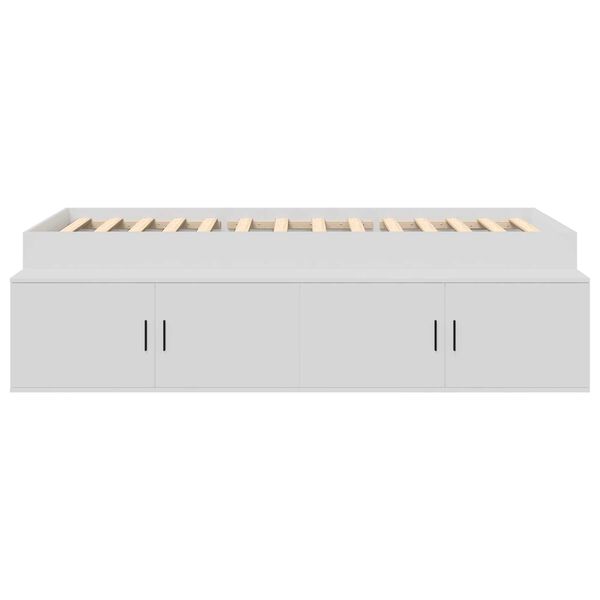 vidaXL Κρεβάτι Αποθήκευσης Λευκό 90x190 εκ
