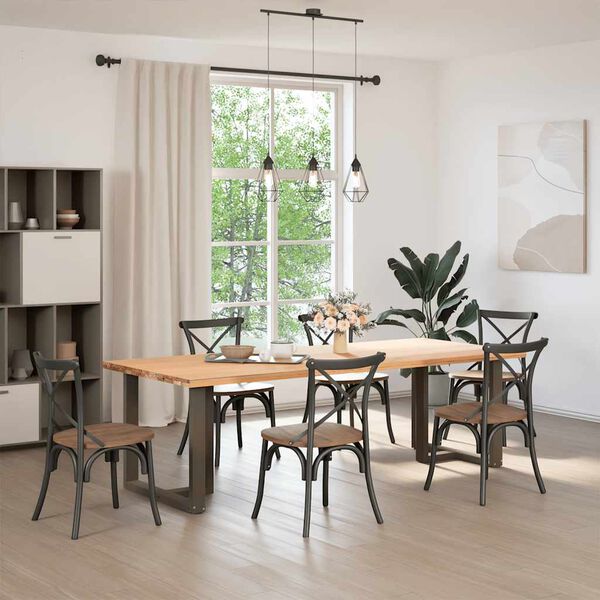 vidaXL &Pi;ό&delta;&iota;&alpha; &Tau;&rho;&alpha;&pi;&epsilon;&zeta;&alpha;&rho;ί&alpha;&sigmaf; &sigma;&epsilon; &Sigma;&chi;ή&mu;&alpha; &Tau;, 2 &tau;&epsilon;&mu;. &Mu;&alpha;ύ&rho;&omicron; 70x35x(72-73) &epsilon;&kappa;. &Alpha;&tau;&sigma;ά&lambda;&iota;