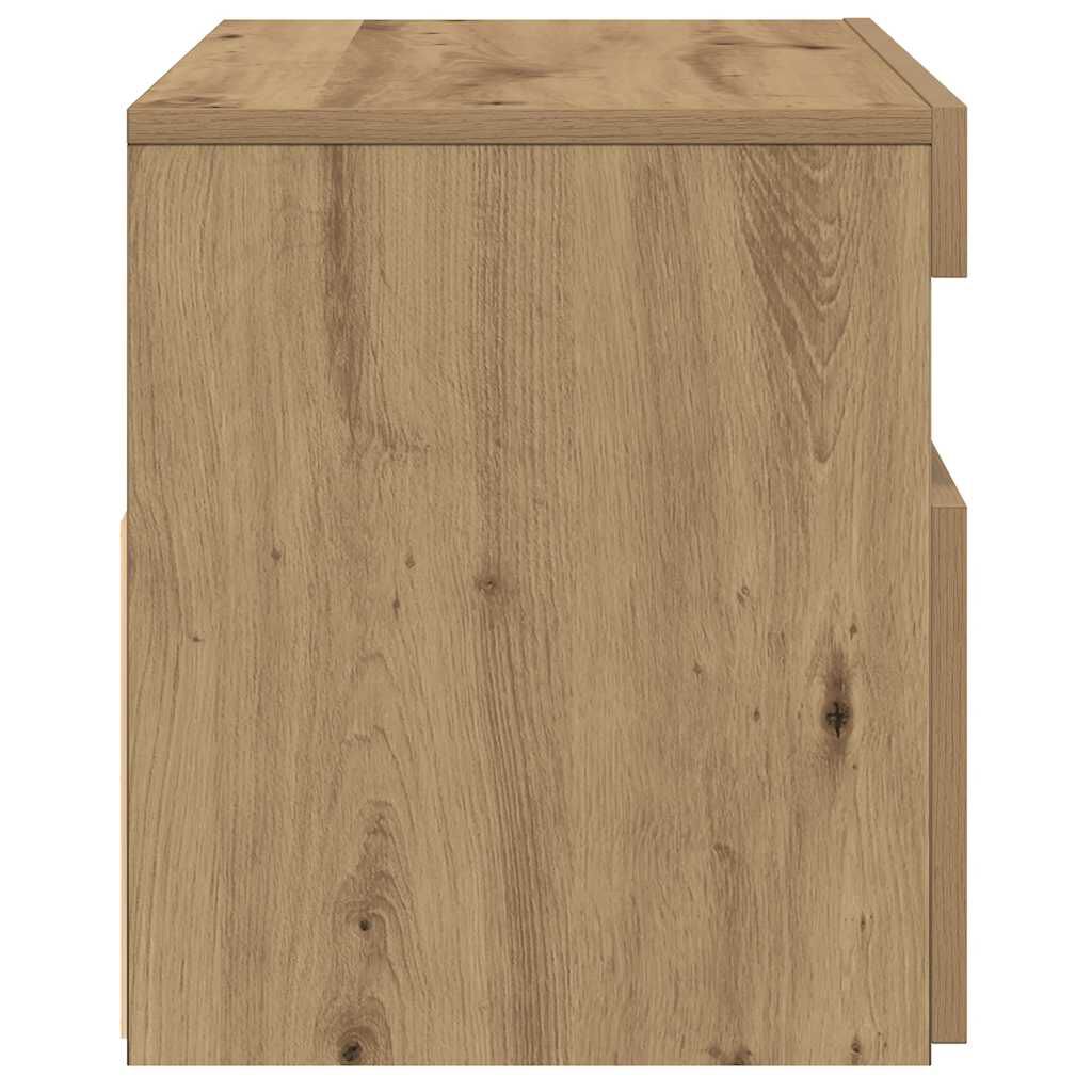 ντουλάπι τηλεόρασης vidaXL με φώτα LED Artisan Oak Κατασκευασμένο ξύλο