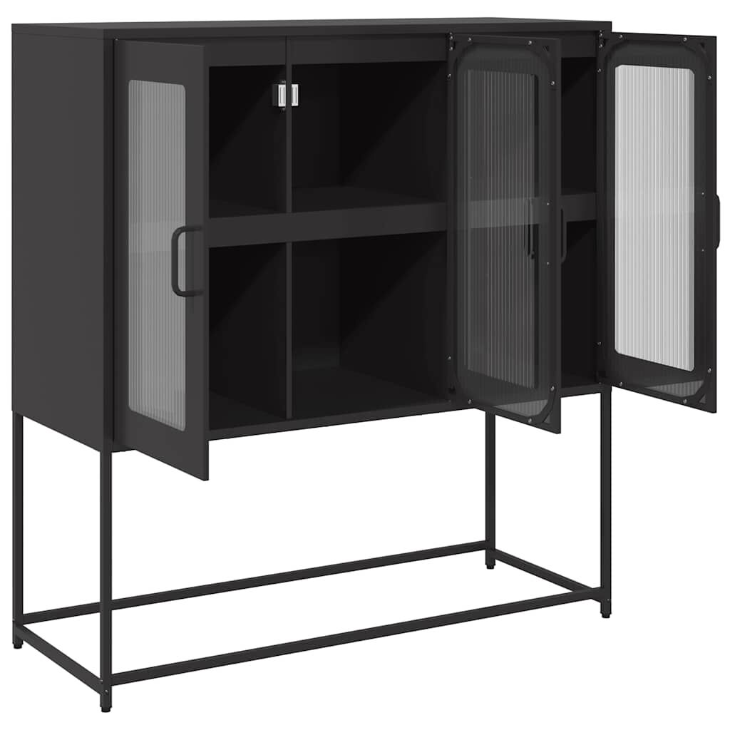vidaXL Ντουλάπι Μαύρο 100,5x39x107 εκ. από Χάλυβα Ψυχρής Έλασης