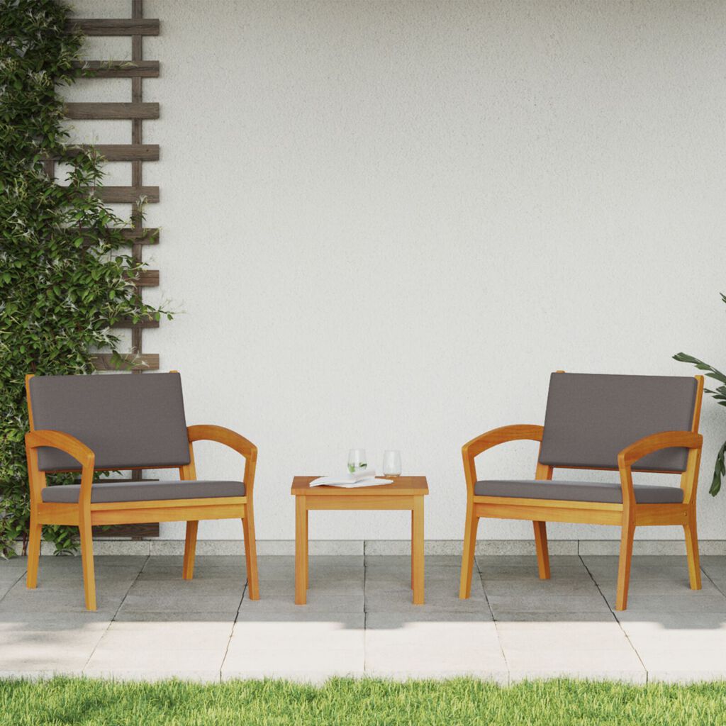 vidaXL Καρέκλες Κήπου 2 τεμ 59,5x70,5x72,5 εκ Μασίφ ξύλο ακακίας