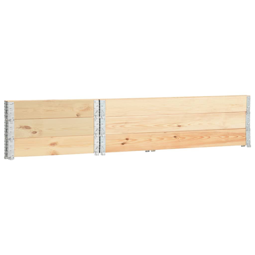 vidaXL Κολάρα Παλέτας 3 τεμ. 50 x 150 εκ. από Μασίφ Ξύλο Πεύκου