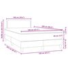 vidaXL &Kappa;&rho;&epsilon;&beta;ά&tau;&iota; Boxspring &mu;&epsilon; &Sigma;&tau;&rho;ώ&mu;&alpha; & LED &rho;&omicron;&zeta; 120x220 cm &Beta;&epsilon;&lambda;&omicron;ύ&delta;&iota;&nu;&omicron;