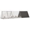 vidaXL Κλουβί για Κουνέλι Ανθρακί 302,5x80,5x71 εκ. από Γαλβανισμένο Ατσάλι