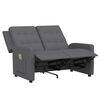 vidaXL Πολυθρόνα Μασάζ Διθέσια Ανακλ. Γκρι Υφασμάτ.