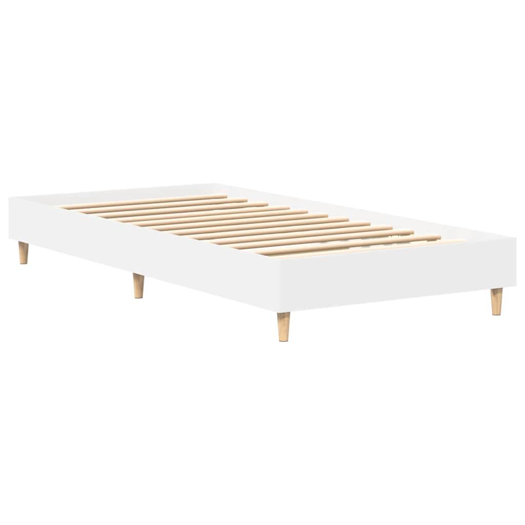 vidaXL Πλαίσιο κρεβατιού χωρίς στρώμα Λευκό 90x190 cm