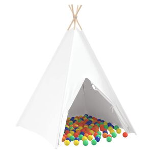 vidaXL Σκηνίτσα Teepee Λευκό 120 x 120 x 150 cm Ύφασμα και Πλαστικό