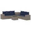 vidaXL &Sigma;&epsilon;&tau; &Kappa;&alpha;&nu;&alpha;&pi;έ 8 &tau;&mu;&chi;. &Gamma;&kappa;&rho;&iota; &kappa;&alpha;&iota; Navy Blue &Pi;&omicron;&lambda;&upsilon;-&rho;&alpha;&kappa;ί &kappa;&alpha;&iota; &Chi;ά&lambda;&upsilon;&beta;&alpha;&sigmaf;