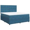 vidaXL Κρεβάτι Boxspring με Στρώμα Μπλε 180x200 εκ. Βελούδινο