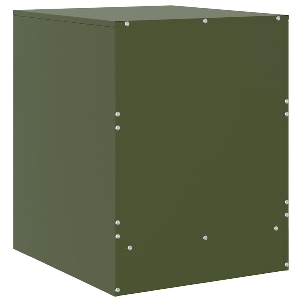 vidaXL Κομοδίνο Πράσινο 34,5 x 39 x 44 εκ. από Χάλυβα
