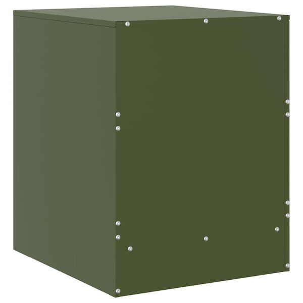 vidaXL Κομοδίνο Πράσινο 34,5 x 39 x 44 εκ. από Χάλυβα