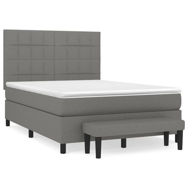 vidaXL &Kappa;&rho;&epsilon;&beta;ά&tau;&iota; Boxspring &mu;&epsilon; &Sigma;&tau;&rho;ώ&mu;&alpha; &Sigma;&kappa;&omicron;ύ&rho;&omicron; &Gamma;&kappa;&rho;&iota; 140x190 &epsilon;&kappa;. &Upsilon;&phi;&alpha;&sigma;&mu;ά&tau;&iota;&nu;&omicron;