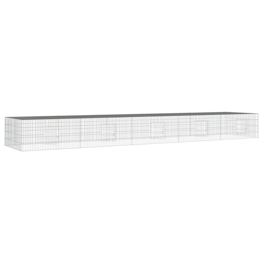 vidaXL Κλουβί Κουνελιών 5 Πάνελ 541x109x54 εκ. από Γαλβανισμένο Σίδερο