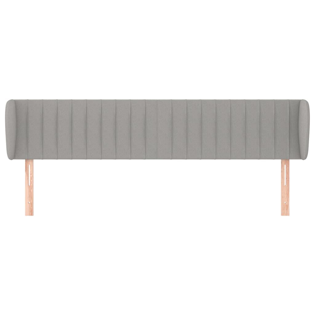 vidaXL Κεφαλάρι με Πτερύγια Ανοιχτό Γκρι 203x23x78/88 εκ. Υφασμάτινο