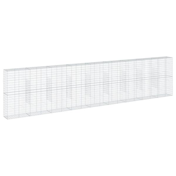vidaXL Συρματοκιβώτιο με Κάλυμμα 900x50x200εκ. από Γαλβανισμένο Χάλυβα