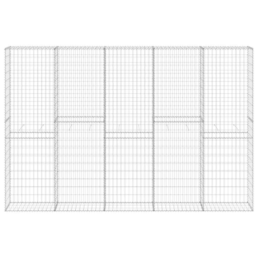 vidaXL Συρματοκιβώτιο Τοίχος 300x30x200 εκ. Γαλβαν.Χάλυβας + Καλύμματα