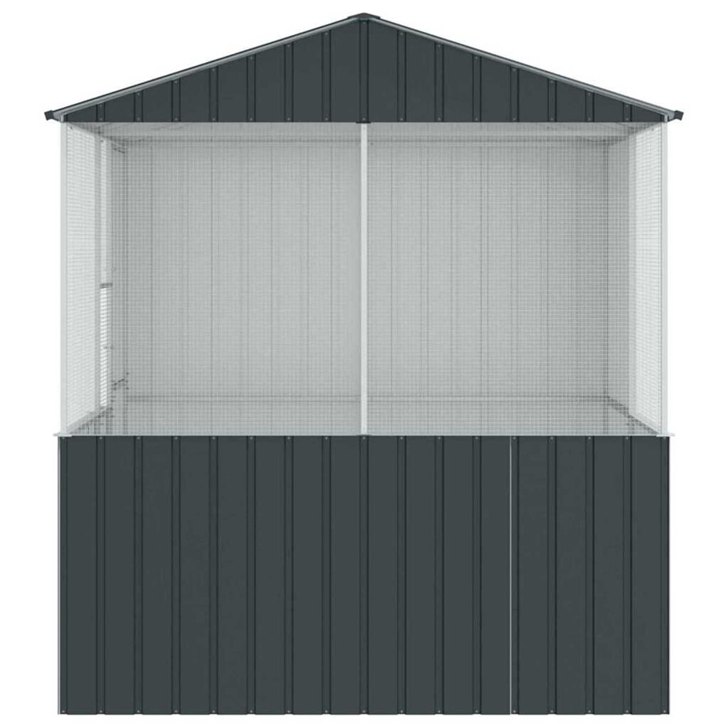 vidaXL Κλουβί Πουλιών Ανθρακί 215 x 209 x 230 εκ Γαλβανισμένος χάλυβας