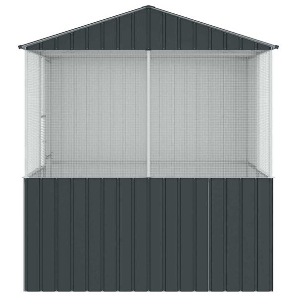 vidaXL Κλουβί Πουλιών Ανθρακί 215 x 209 x 230 εκ Γαλβανισμένος χάλυβας