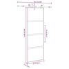 vidaXL Συρόμενη πόρτα με σετ υλικού 76x205 cm από γυαλί&Αλουμίνιο