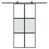 vidaXL &Sigma;&upsilon;&rho;ό&mu;&epsilon;&nu;&eta; &pi;ό&rho;&tau;&alpha; &mu;&epsilon; &sigma;&epsilon;&tau; &upsilon;&lambda;&iota;&kappa;&omicron;ύ 102,5x205 cm &alpha;&pi;ό &gamma;&upsilon;&alpha;&lambda;ί&&Alpha;&lambda;&omicron;&upsilon;&mu;ί&nu;&iota;&omicron;