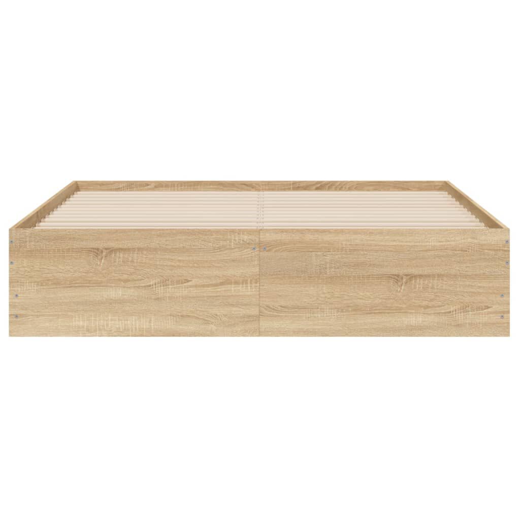 vidaXL Πλαίσιο Κρεβατιού με συρτάρια Sonoma Δρυς 140x190εκ. Επεξ. Ξύλο
