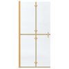vidaXL Τοίχος ντους Walk-in Χρυσό και διαφανές 90 x 190 cm