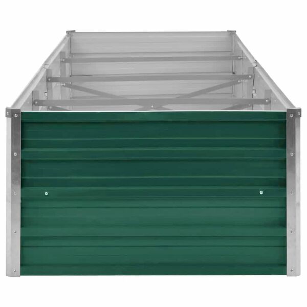 vidaXL Ζαρντινιέρα Υπερυψωμένη Πράσινη 320x80x45 εκ. Γαλβαν. Χάλυβας