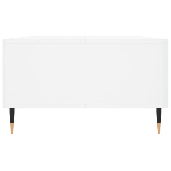 vidaXL Τραπεζάκι Σαλονιού Γυαλ. Λευκό 104x60x35 εκ. από Επεξεργ. Ξύλο