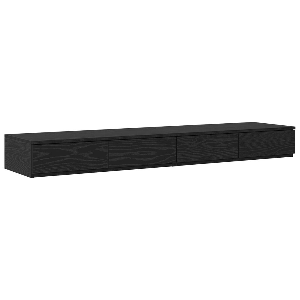 vidaXL Κρεβάτι Αποθήκευσης Μαύρο Δρυς 150x200 εκ