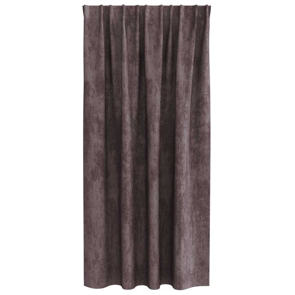 vidaXL Κουρτίνα με κουρτίνες 2 pcs Καφέ 175 x 140 εκ. Βελούδο