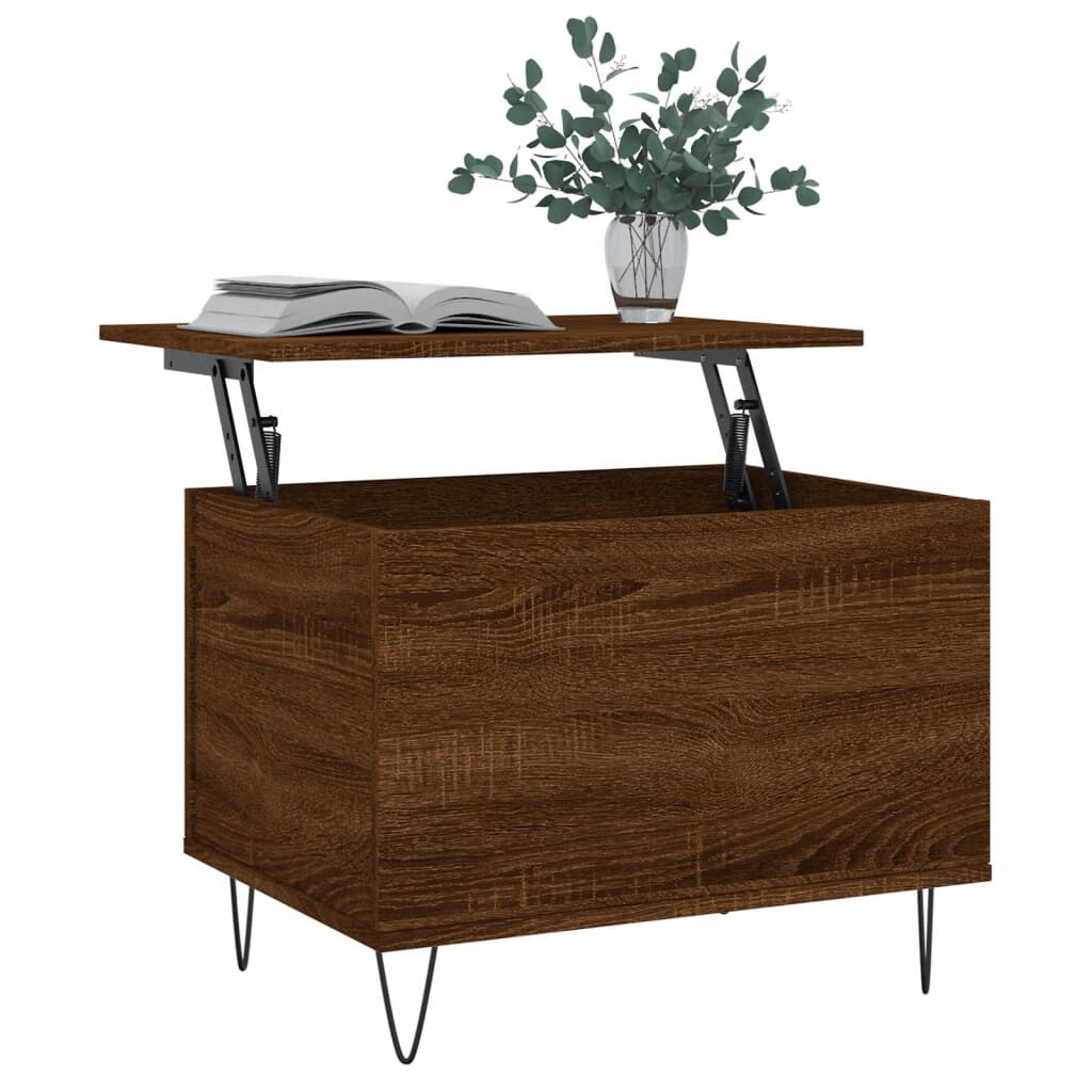 vidaXL Τραπεζάκι Σαλονιού Καφέ Δρυς 60x44,5x45 εκ. Επεξεργασμένο Ξύλο