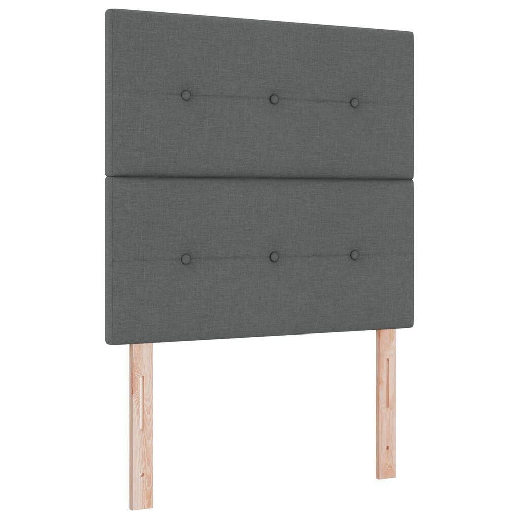 κρεβάτι με στρώμα vidaXL Box Spring Γκρι 100x200 εκ Υφάσματος