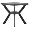 vidaXL Τραπέζι Bistro Ανθρακί 70 x 70 x 72 εκ. Πλαστικό