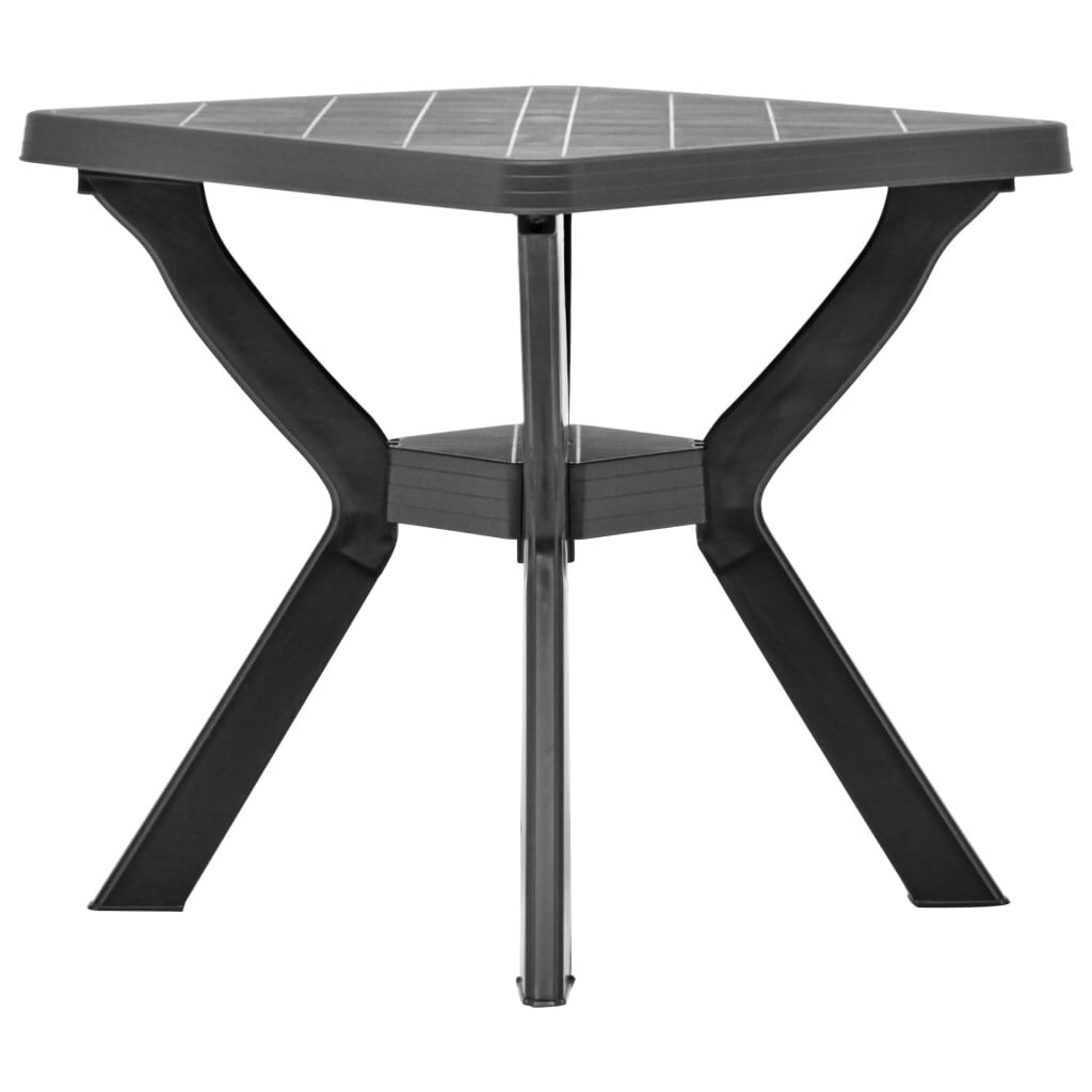 vidaXL Τραπέζι Bistro Ανθρακί 70 x 70 x 72 εκ. Πλαστικό