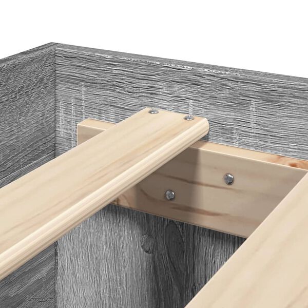 vidaXL Πλαίσιο Κρεβατιού Γκρι Sonoma 200x200 εκ. Επεξεργασμένο Ξύλο