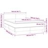 vidaXL &Kappa;&rho;&epsilon;&beta;ά&tau;&iota; Boxspring &mu;&epsilon; &Sigma;&tau;&rho;ώ&mu;&alpha; & LED &Sigma;&kappa;. &Pi;&rho;ά&sigma;&iota;&nu;&omicron; 140x190&epsilon;&kappa; &Beta;&epsilon;&lambda;&omicron;ύ&delta;&omicron;