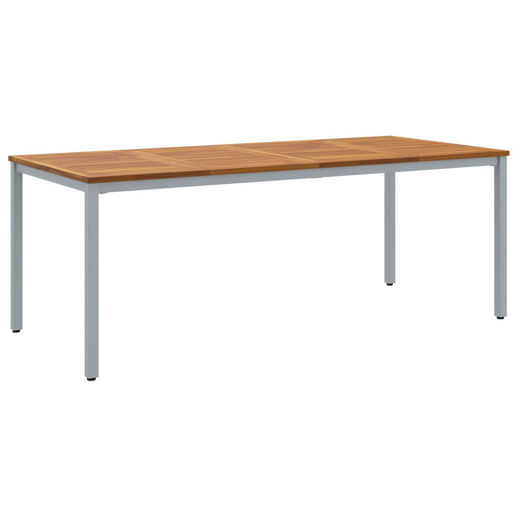 vidaXL Τραπεζάκι Κήπου 200x90x75 εκ. από Μασίφ Ξύλο Ακακίας και Μέταλλο