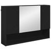 vidaXL Σετ Επίπλων Μπάνιου με συρτάρι 4 pcs Μαύρο 30 x 35 x 192 εκ.