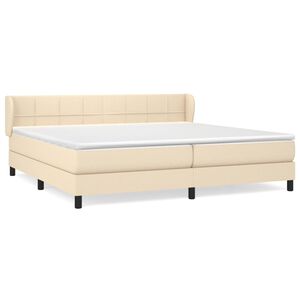 vidaXL &Kappa;&rho;&epsilon;&beta;ά&tau;&iota; Boxspring &mu;&epsilon; &Sigma;&tau;&rho;ώ&mu;&alpha; &Kappa;&rho;&epsilon;&mu; 200x200 &epsilon;&kappa;. &Upsilon;&phi;&alpha;&sigma;&mu;ά&tau;&iota;&nu;&omicron;