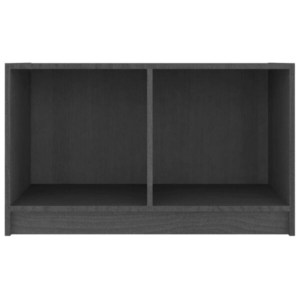 vidaXL Έπιπλο Τηλεόρασης Γκρι 70 x 33 x 42 εκ. από Μασίφ Ξύλο Πεύκου